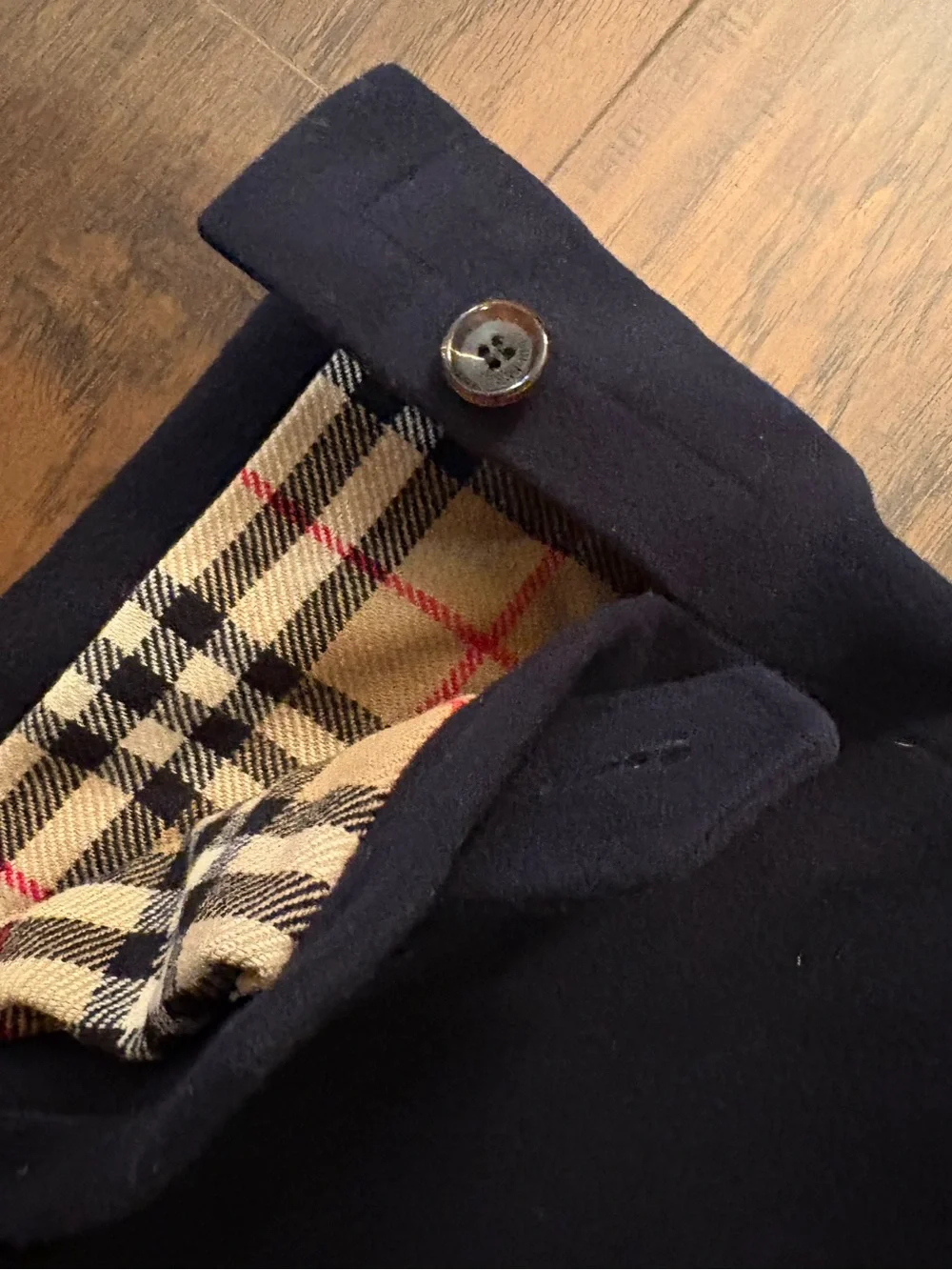 Burberry wool Jacket Coat XL in Navy